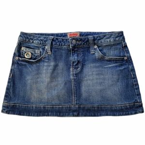 NO BOUNDARIES Jean Skirt Butterfly Embroidery Accent size 9